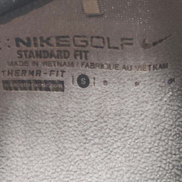 Nike Golf Jacket Mens Small Gray White Pullover 1/4 Zip Standard Therma Fit - Picture 6 of 12